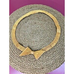 Vintage Women's Belt Gold Tone Metal Mesh with Bow Accent  28” Adjustable